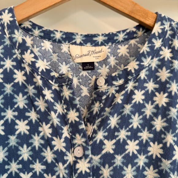 Universal Thread Blue Patterned Jumpsuit - Picture 4 of 6